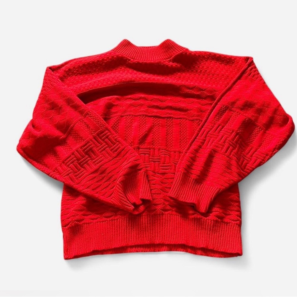 Vibrant Red Cowl Neck Sweater